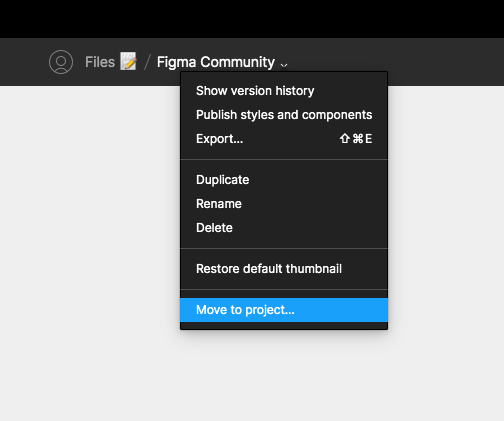 Figma move file to project