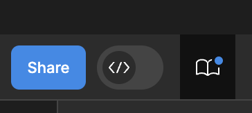 Library icon with blue dot