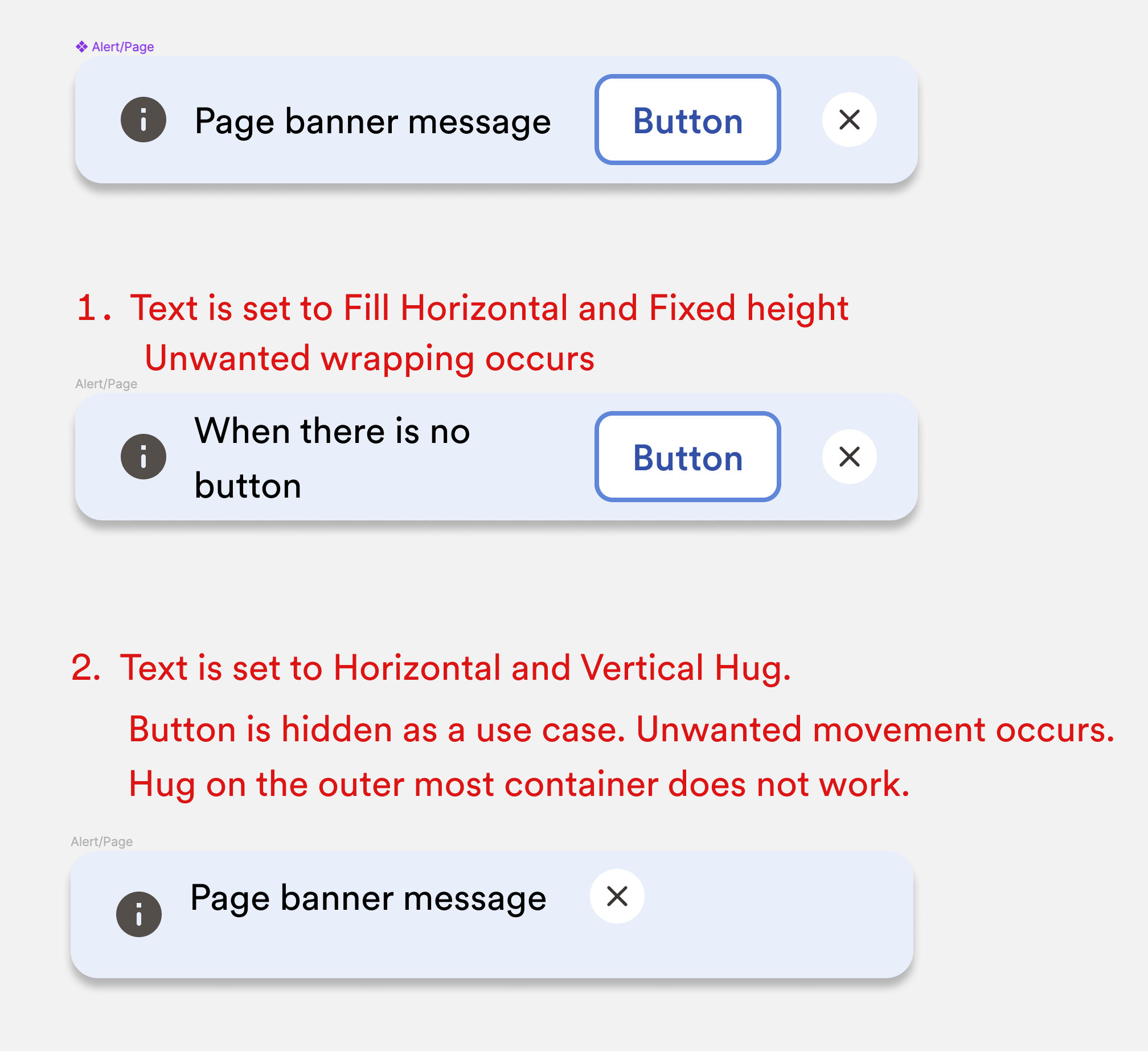 Text box does not allow hug horizontal and fixed height