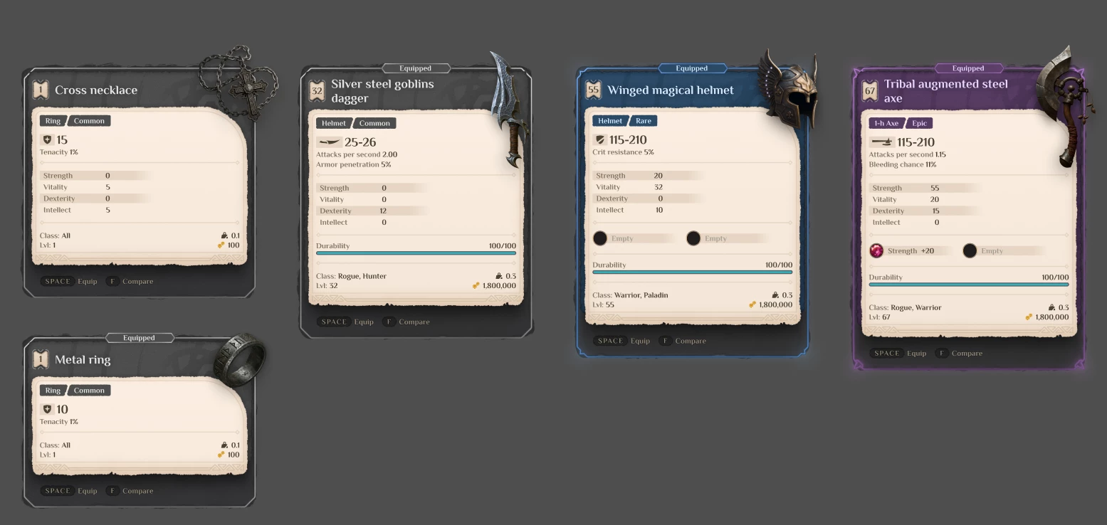 Dark RPG game ui system. Special for figma community! | Figma Forum