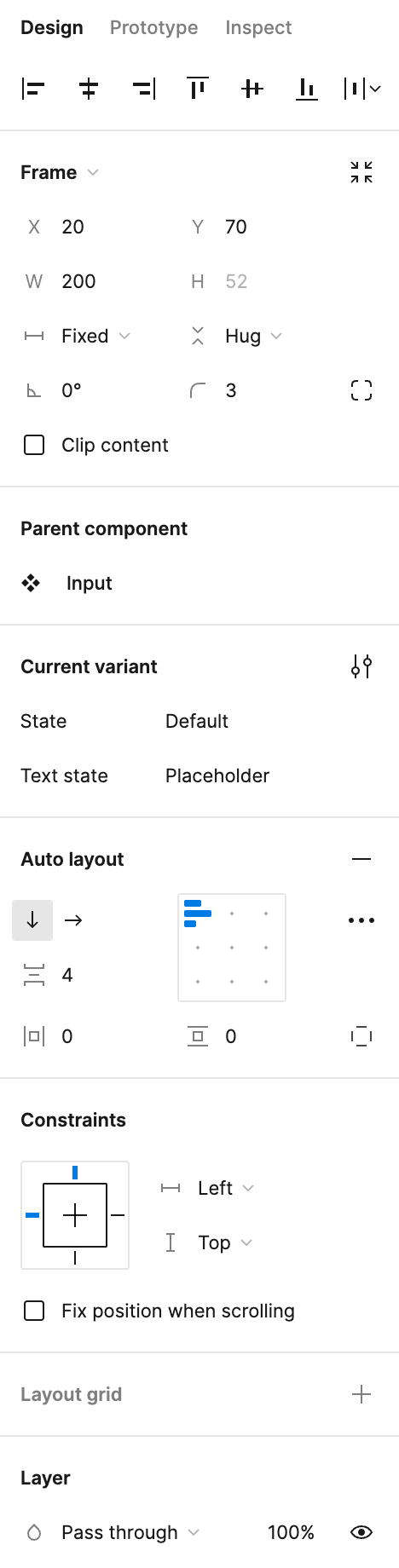 Input specs