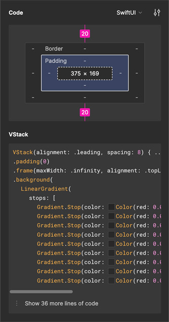 Figma Dev Mode gradient sample - SwiftUI