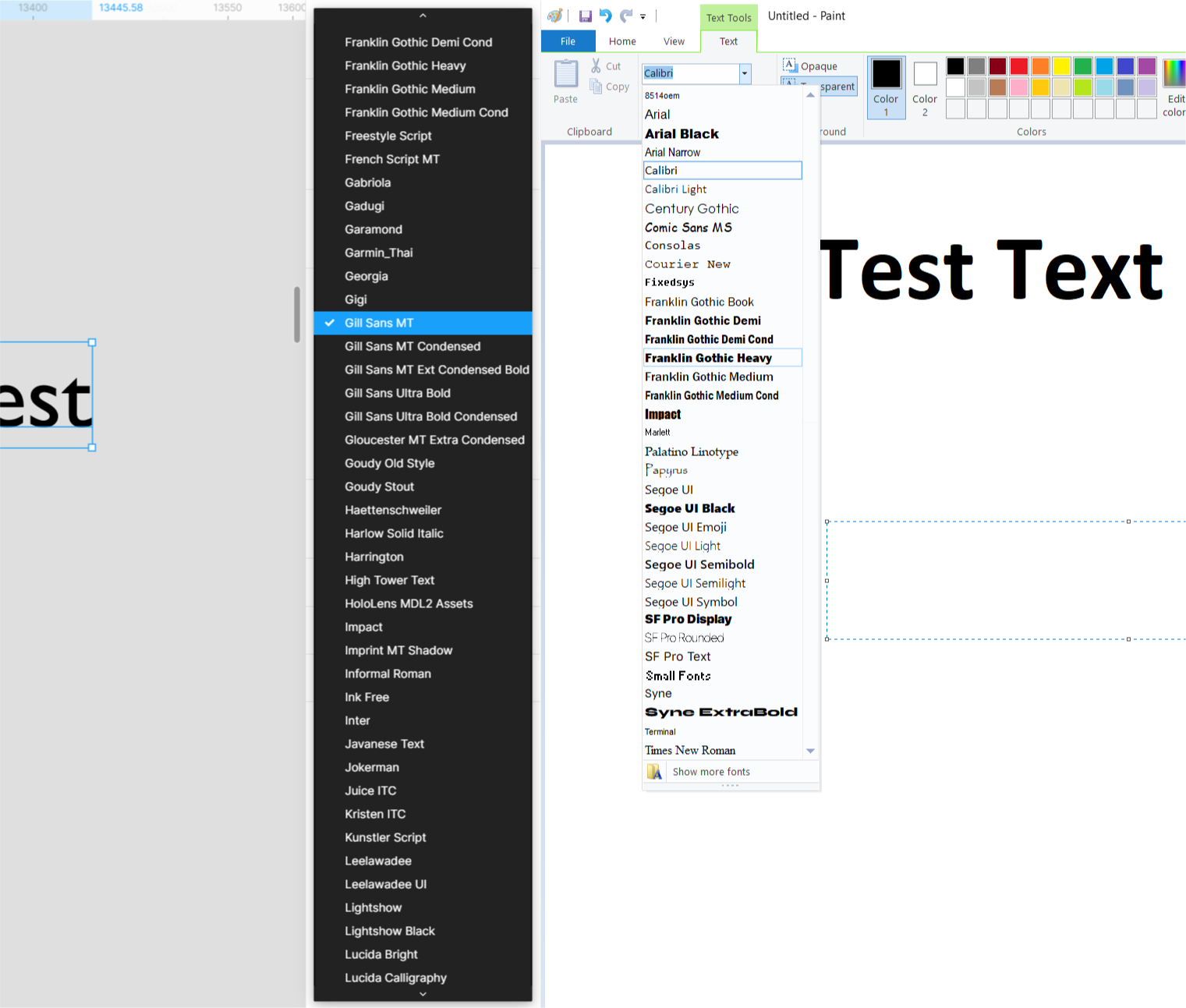 font picker compare