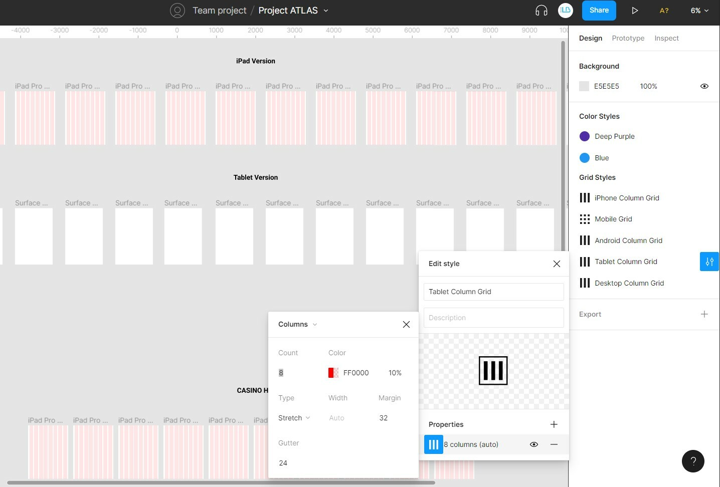 Invisible Table Grid