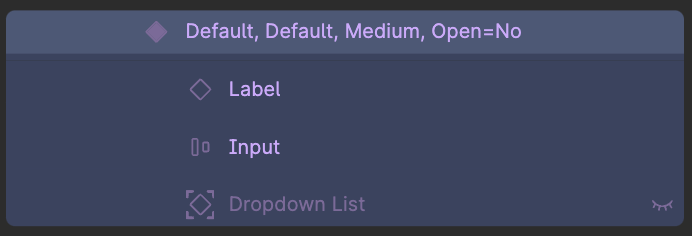 Select not expanded (dropdown list hidden)