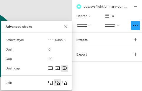 Step 3: settings of the new curve to making the dots