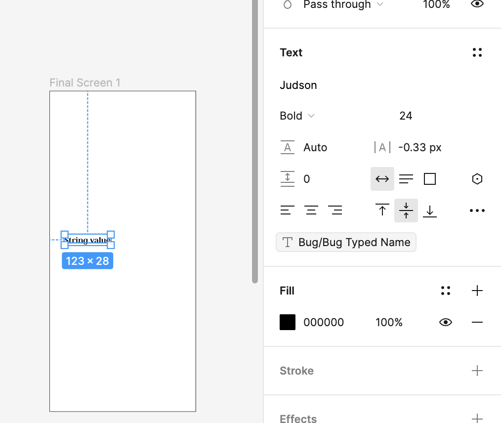 Screenshot 3 - show the variable value in the final screen