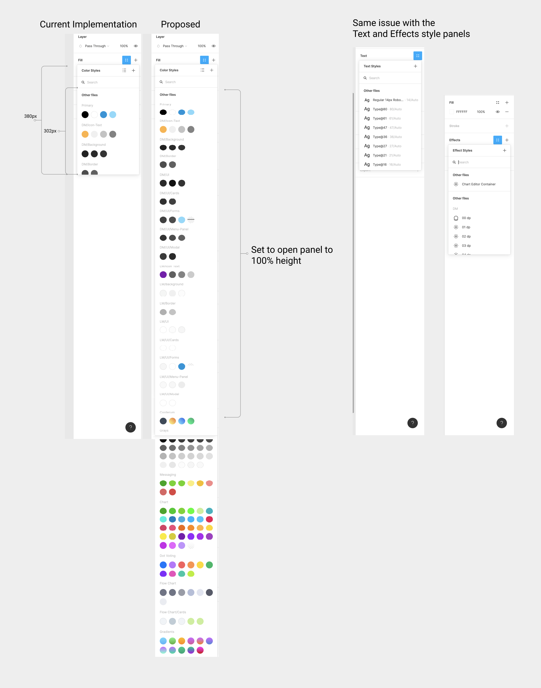 Style Panel Height