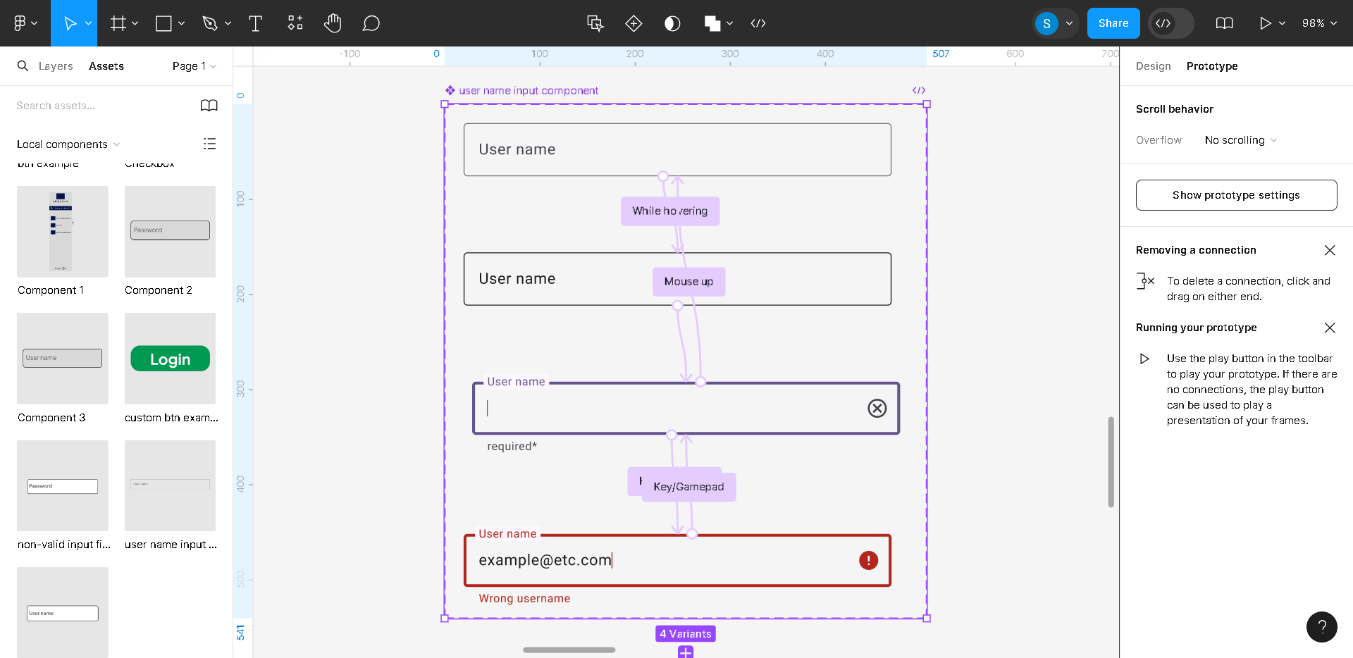 figma prototype issue