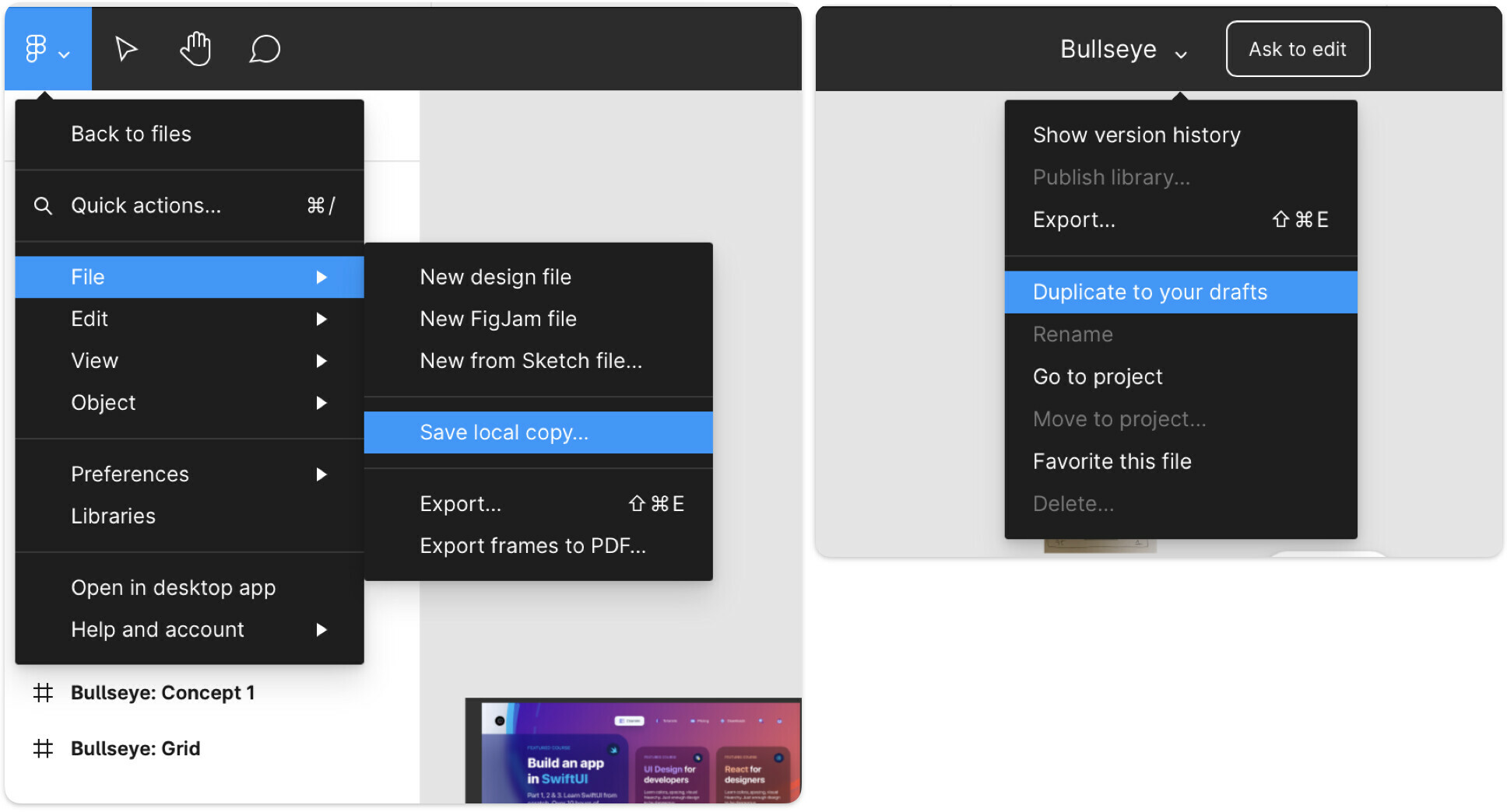 copy a figma file