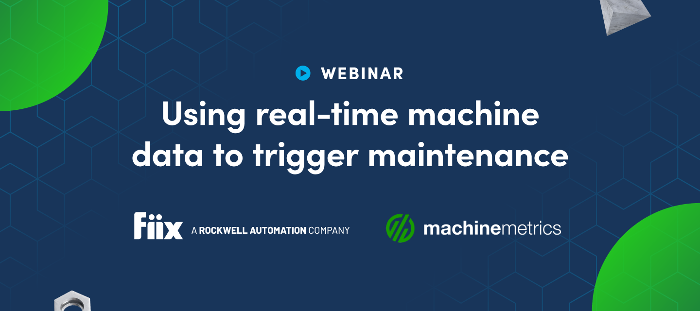 Using real-time machine data to trigger maintenance