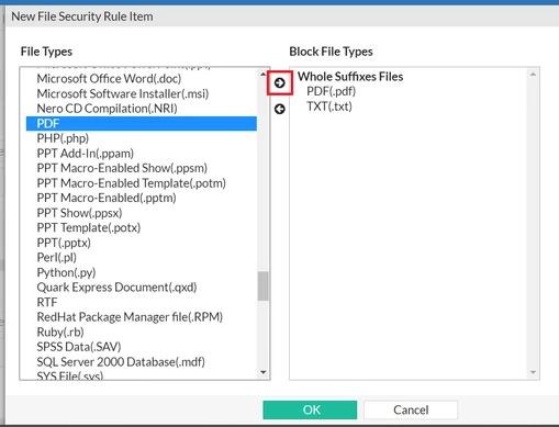 File Type Control Technical Tip: Configuring File Security Policy to limit file uploads ...