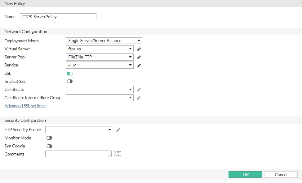 Technical Tip: How to configure FTP security server policy with SSL ...
