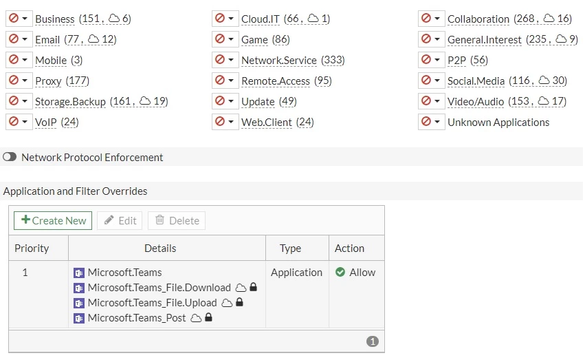 App control profile