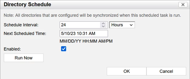 Figure 3. Perform directory synchronization after making group changes.