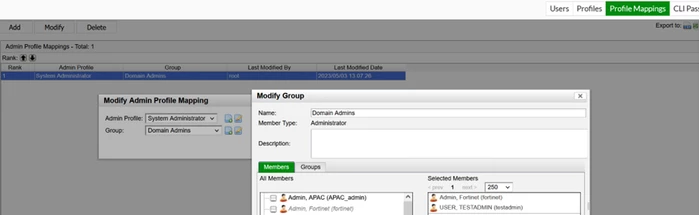 Figure 4. Create profile mapping with required permission sets.
