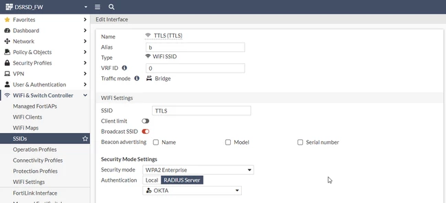 Technical Tip: Set up WiFi authentication with FortiGate/FortiAP using ...