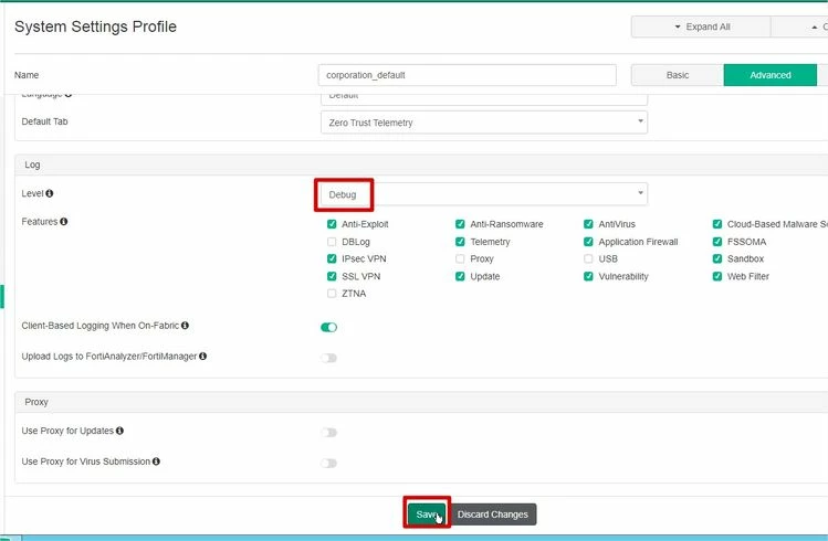 Forticlient Log Technical Tip: How to enable debug log level on FortiClient endpoints ...