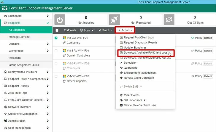 Forticlient Log Technical Tip: How to enable debug log level on FortiClient endpoints ...