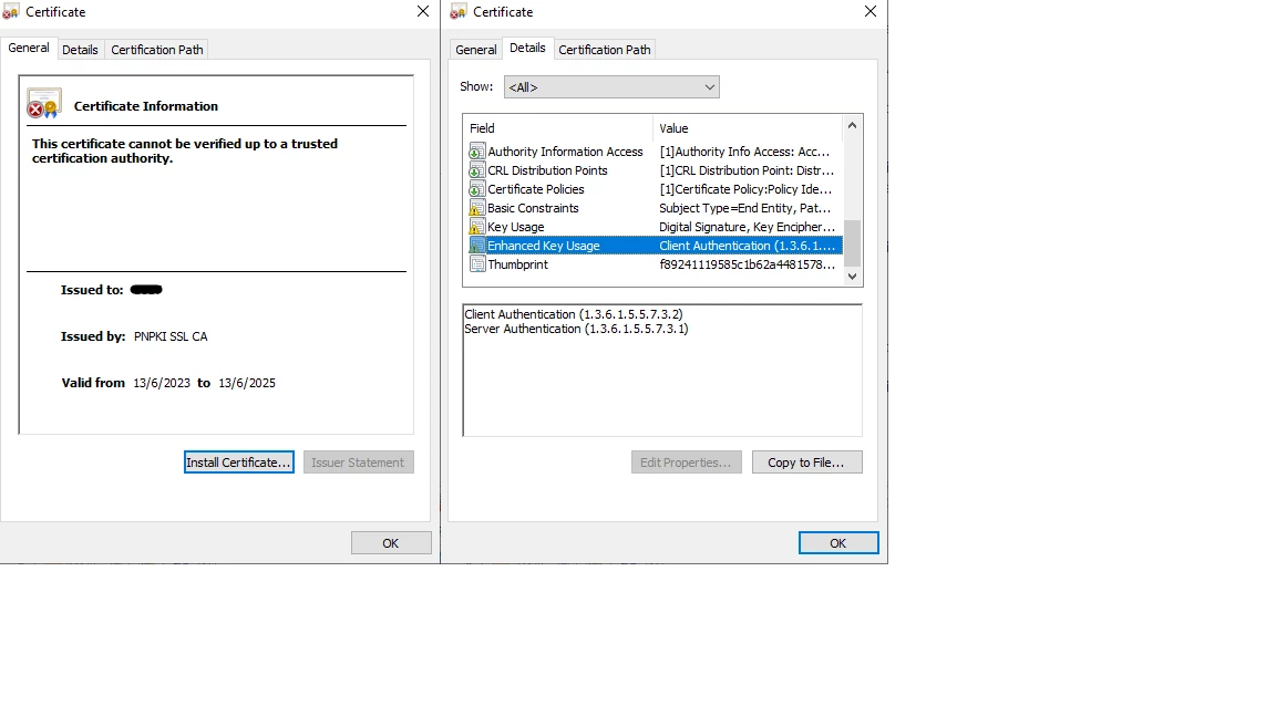 Technical Tip: Getting an error message 'Incorrect certificate file ...