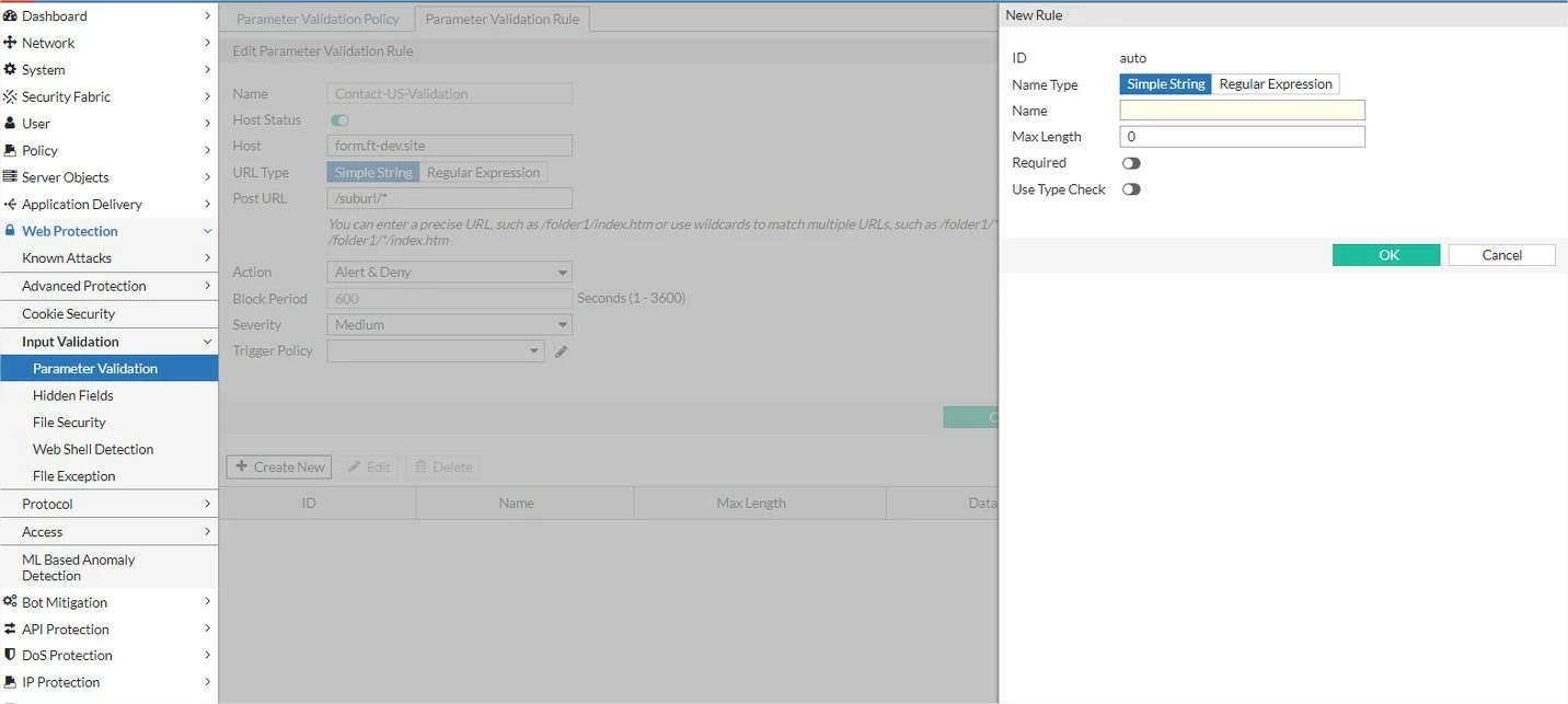Technical Tip: How to configure Input Parameter Validation Policy and ...