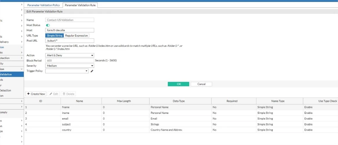 Technical Tip: How to configure Input Parameter Validation Policy and ...