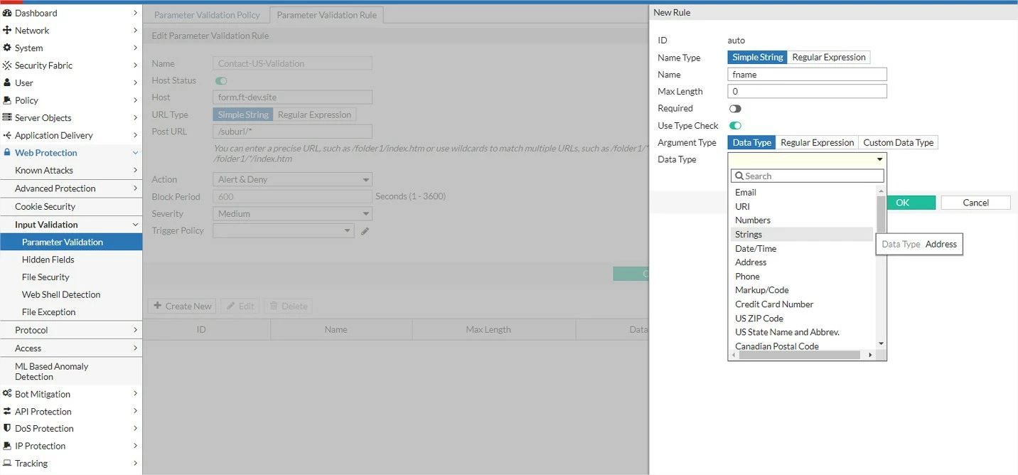 Technical Tip: How to configure Input Parameter Validation Policy and ...