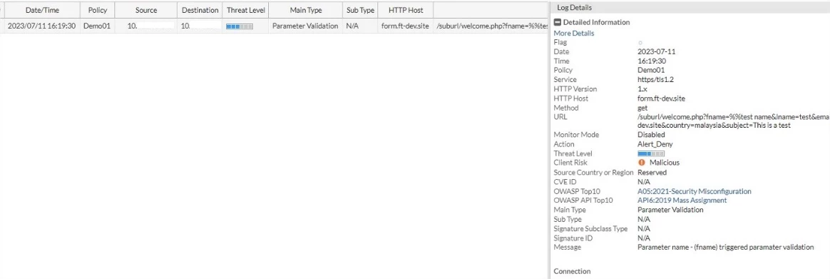 Technical Tip: How to configure Input Parameter Validation Policy and ...