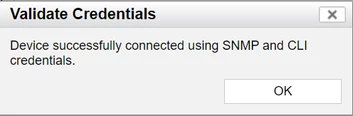 Figure 4. Credential Configuration confirmation.
