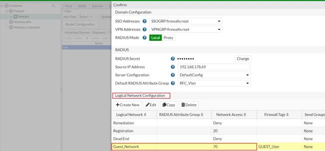 Figure 13. Logical Network Configuration in the model config.