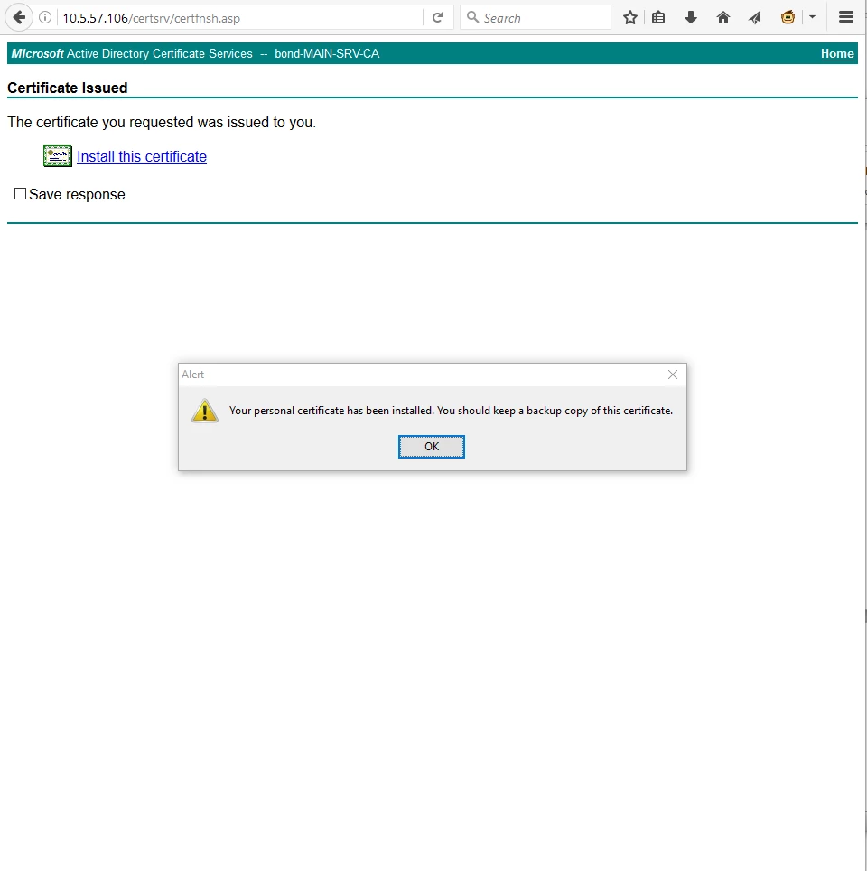 mdeparisse_FD40058_certificate install succesful.png