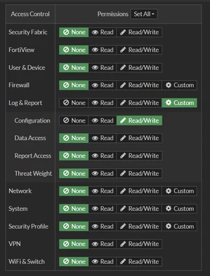 Technical Tip: Configuring admin profiles on the FortiGate for enhanced ...