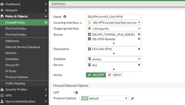 Create Ipv6 Network Technical Tip: How to create SSL VPN with IPv6 | Community