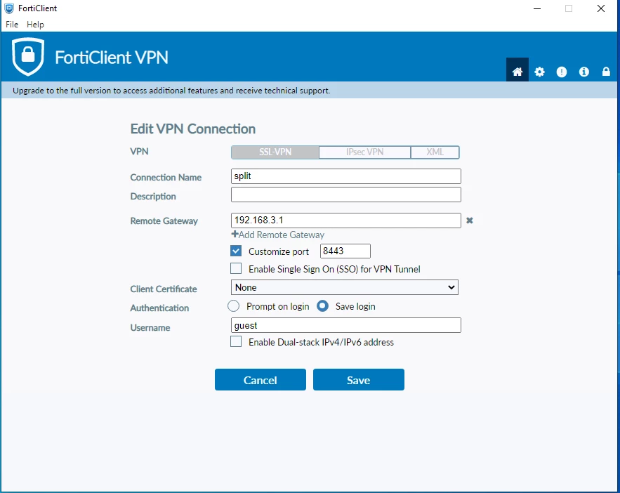 Technical Tip: How to configure split and non-split SSL VPN tunnel ...