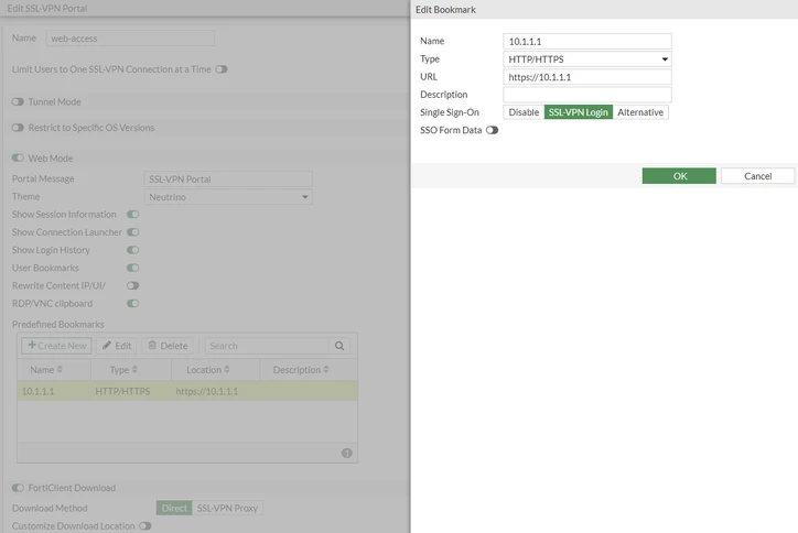 Technical Tip: SSL VPN Bookmark with Single Sign-On | Community