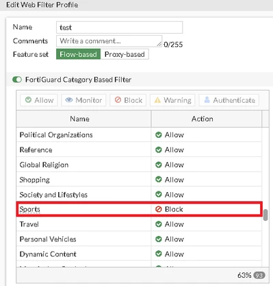 Web Filtering Test Technical Tip: How to configure a web rating override to authenticated ...