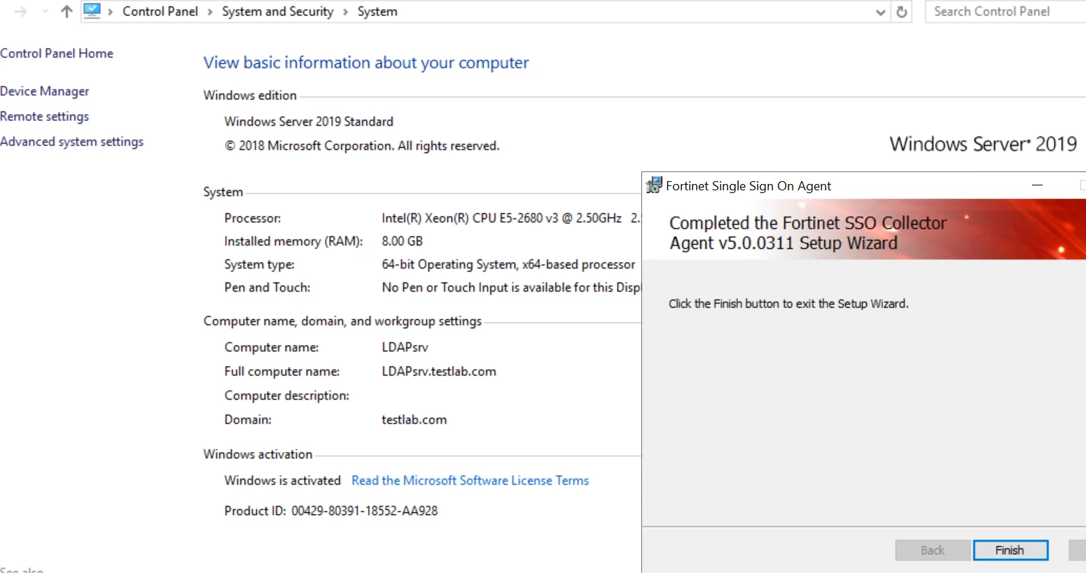 FSSO Agent Windows Server 2019 | Community