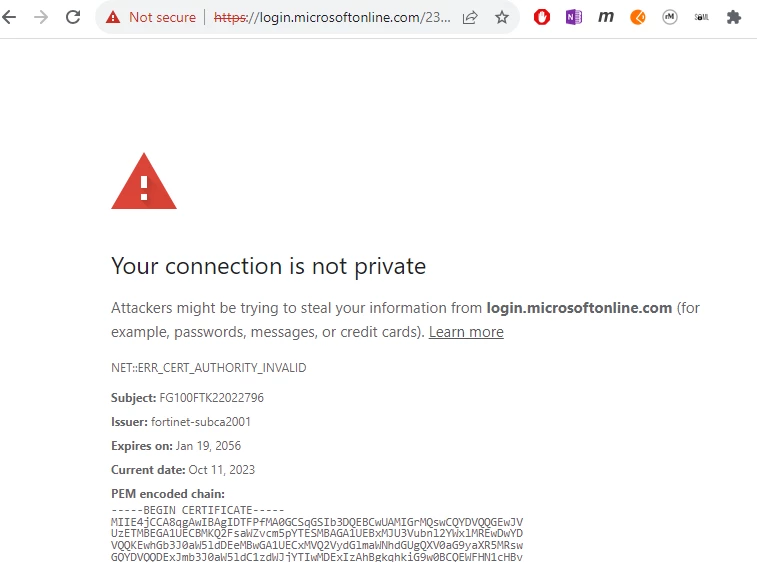 SOLVED: Fortigate replacing IDP Certificate on SAML SSO with Captive ...