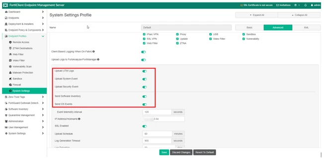 Forticlient Log Technical Tip: Instructions for transmitting FortiClient Web Traffic ...