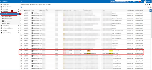 Forticlient Log Technical Tip: Instructions for transmitting FortiClient Web Traffic ...