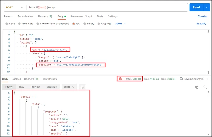 Technical Tip: How to run a proxy API call from FortiManager to a ...