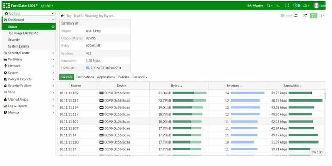 Fortigate Traffic Shapping Technical Tip: Traffic Shaping on a FortiGate Chassis | Community