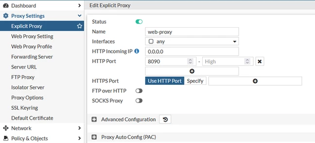 Troubleshooting Tip: FortiProxy initial config - Explicit Proxy Mode ...