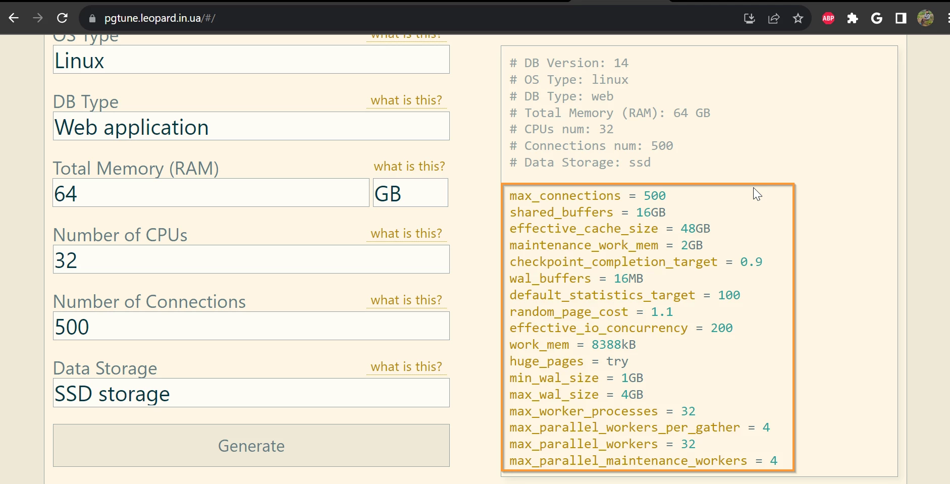 2023-11-27 17_28_17-PGTune - calculate configuration for PostgreSQL based on the maximum performance.png 2023-11-27 17_28_17-PGTune - calculate configuration for PostgreSQL based on the maximum performance.png