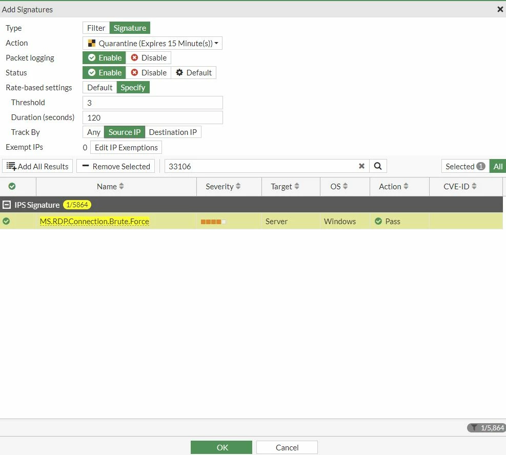 Technical Tip: Rate based IPS signature and quarantine/banned IP list ...