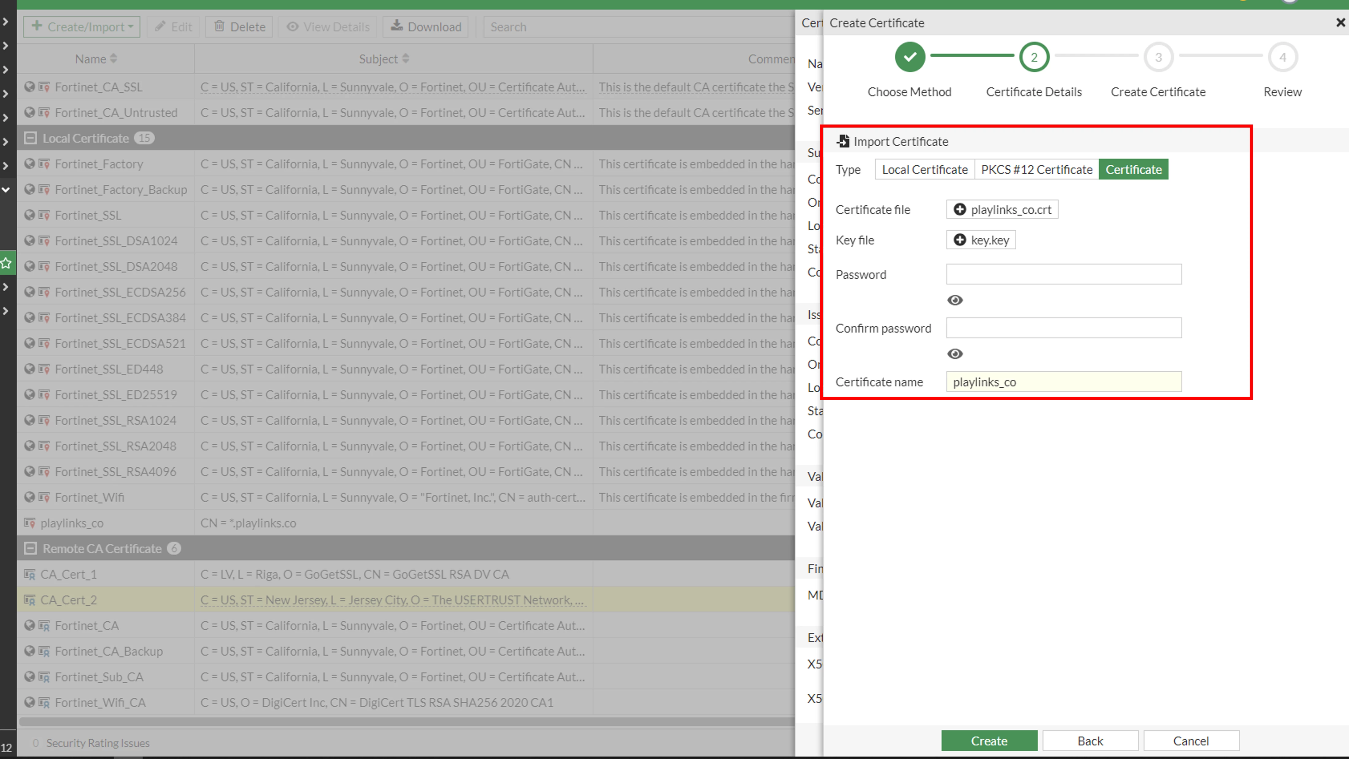 Technical Tip: How to import a certificate on FortiGate as a Server ...
