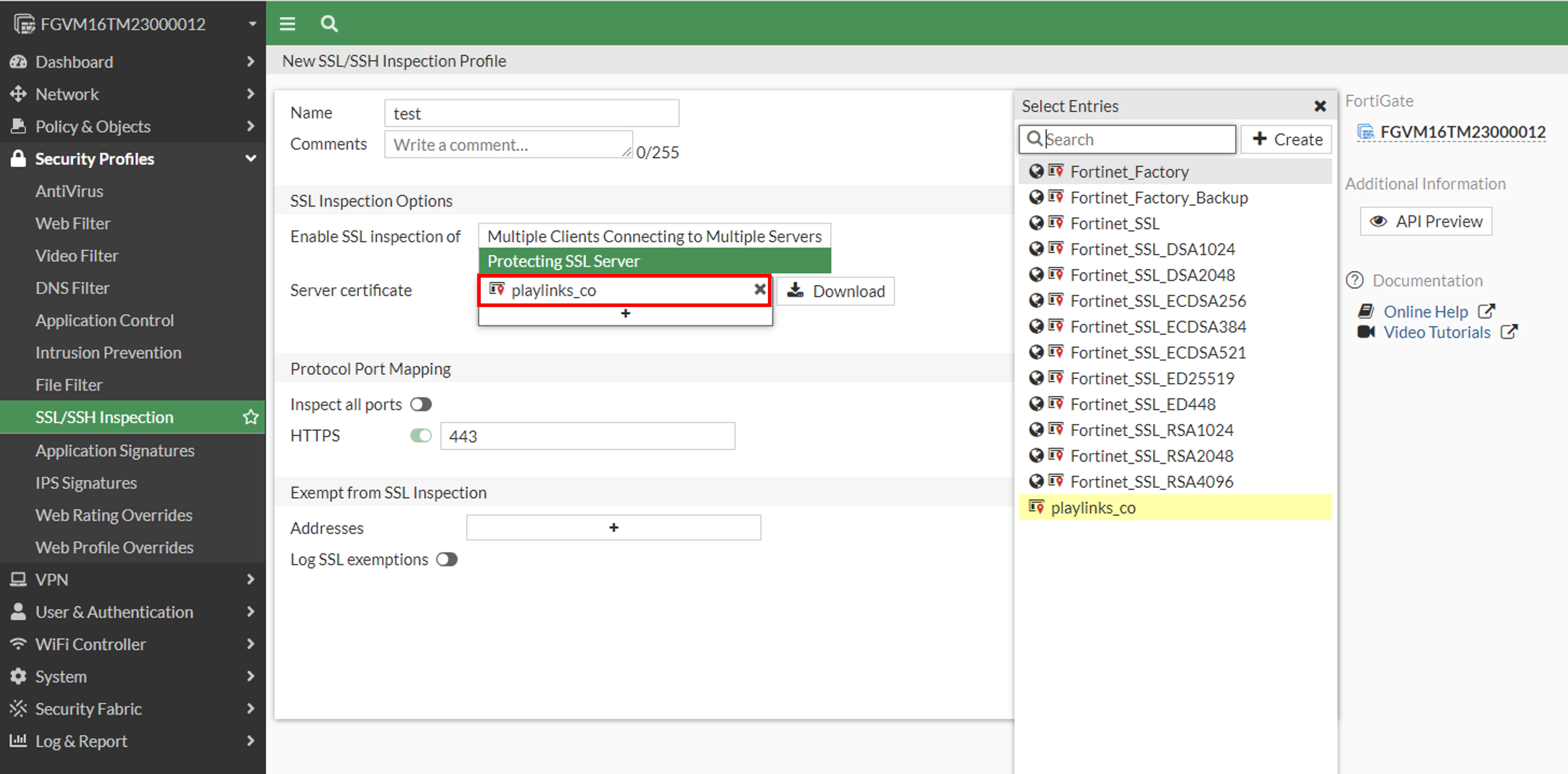 Technical Tip: How to import a certificate on FortiGate as a Server ...