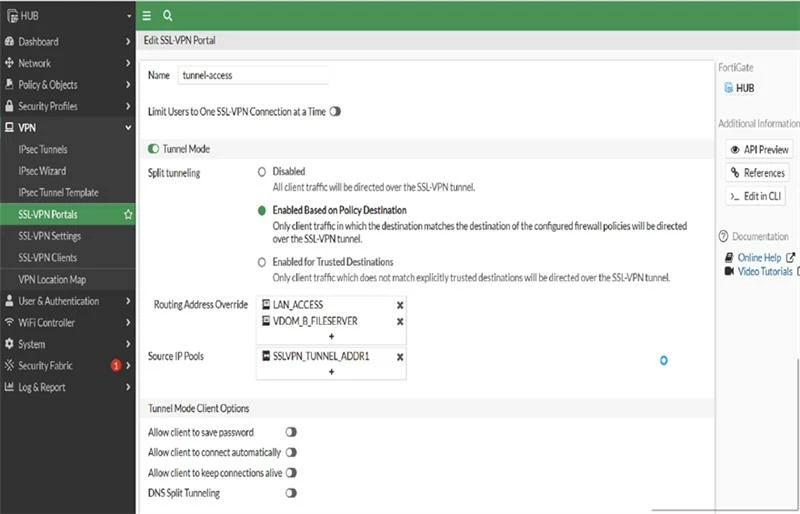 Technical Tip: Enabling Multi-VDOM resources Access for SSL VPN users ...