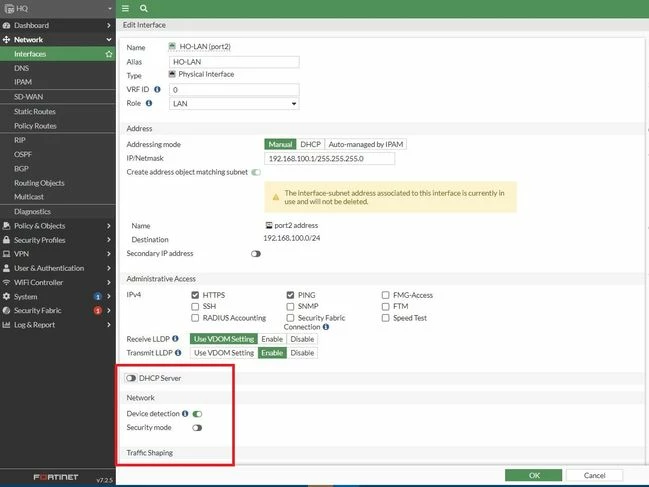 Technical Tip: Delete DHCP configuration from FortiGate | Community
