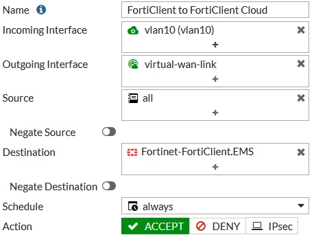 Fortinet Isdb Technical Tip: Using ISDB object to allow FortiClient connect to ...